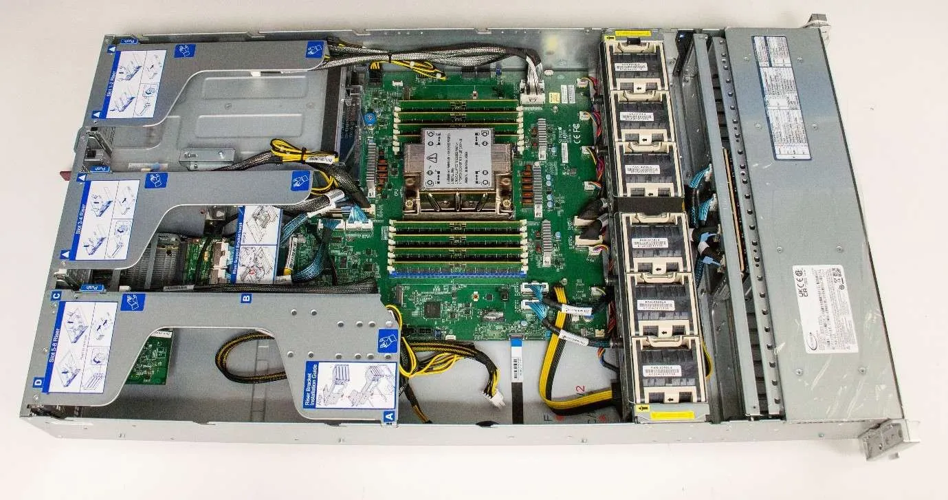 Close up of the Boston 212H-TN server used for testing
