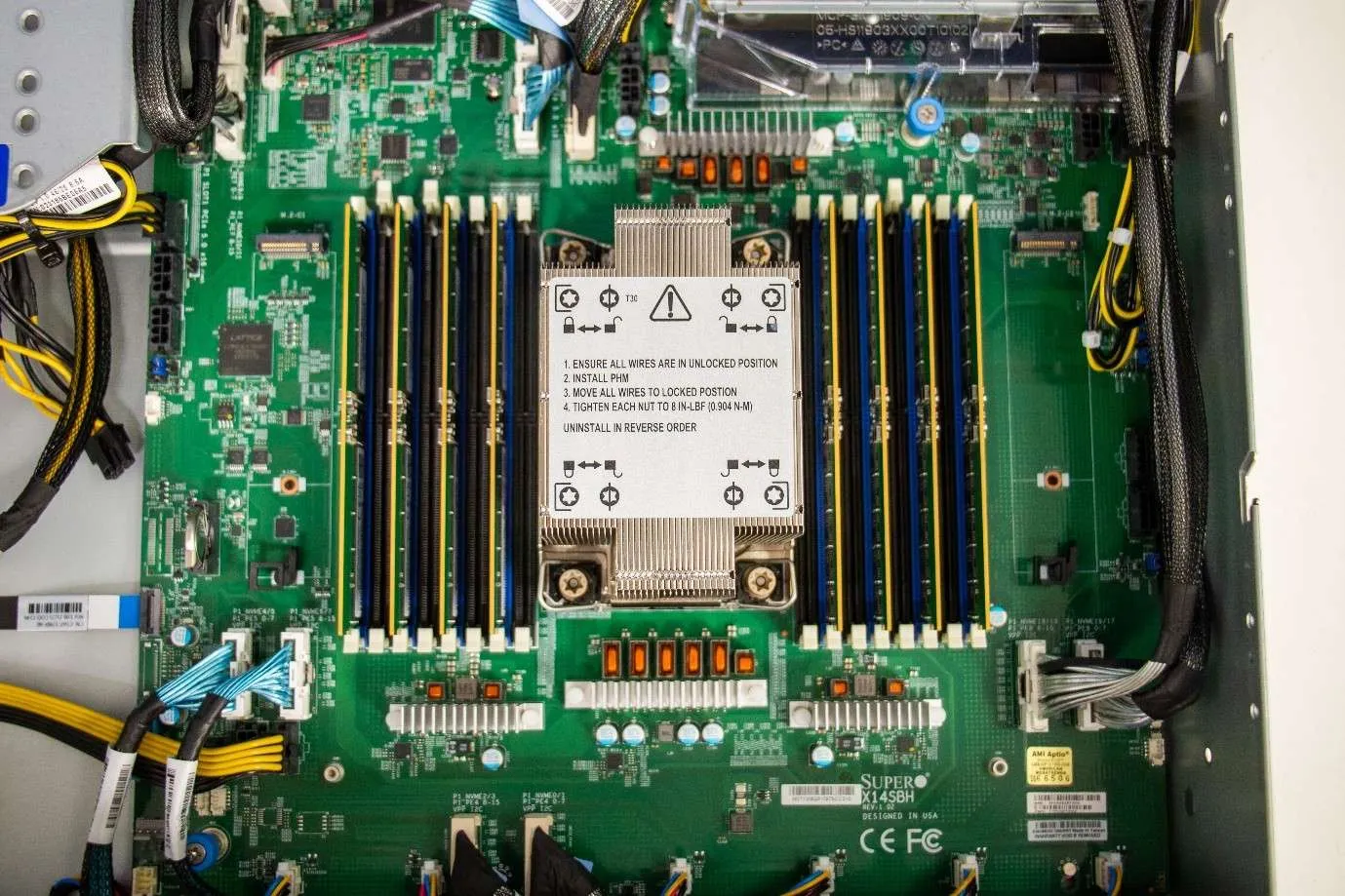 Intel Xeon 6761P populated with 8 memory DIMMs